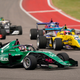Jamie Chadwick leads the field at the 2021 W Series event during the Formula 1 United States Grand Prix weekend.